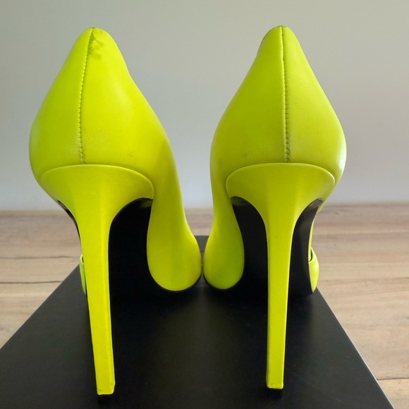 Saint Laurent Neon Yellow Heels - Picture 3 of 4